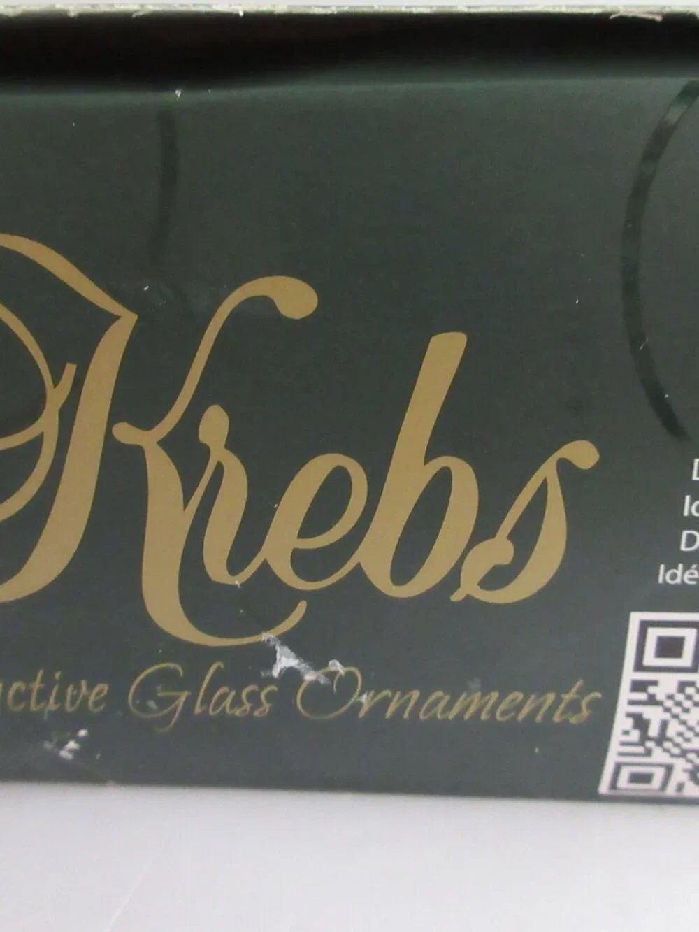 Krebs Christmas Ornament Set of 4 Glass Balls Porcelain White-Red Vintage Truck